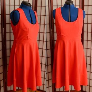 City Chic Red Fit and Flare Dress - Size S (14-16)